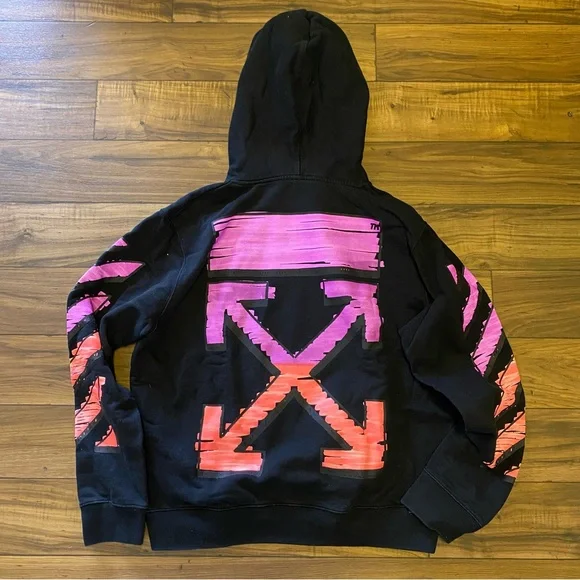 Off-White- Marker Slim Hoodie Sz XXL 👉Like Sz XL👈